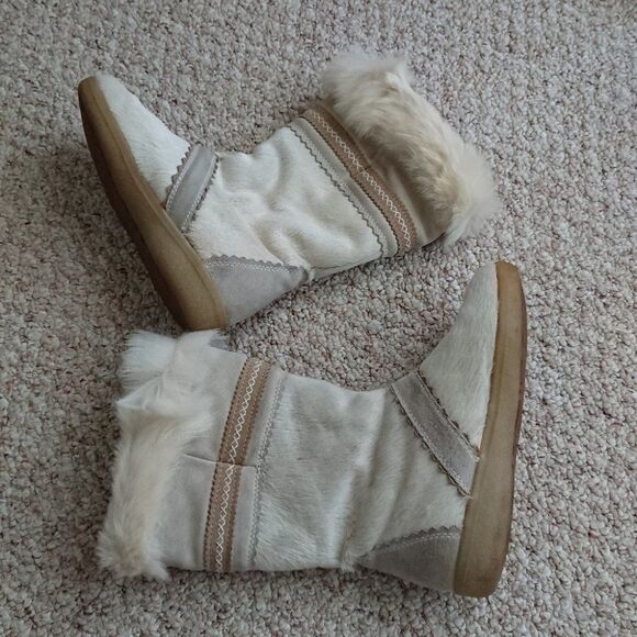 Tecnica white goat fur winter boots size 36.5 - Picture 3 of 8